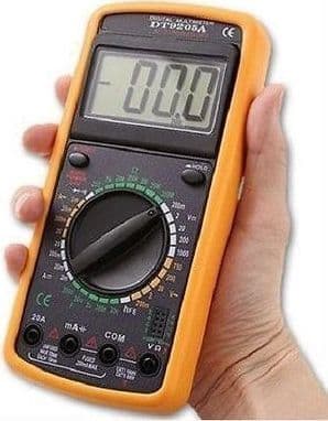 TESTER MULTIMETER MULTIMETRO DIGITALE PRO TESTER PROFESSIONALE CON CAVI DT9205A - 3