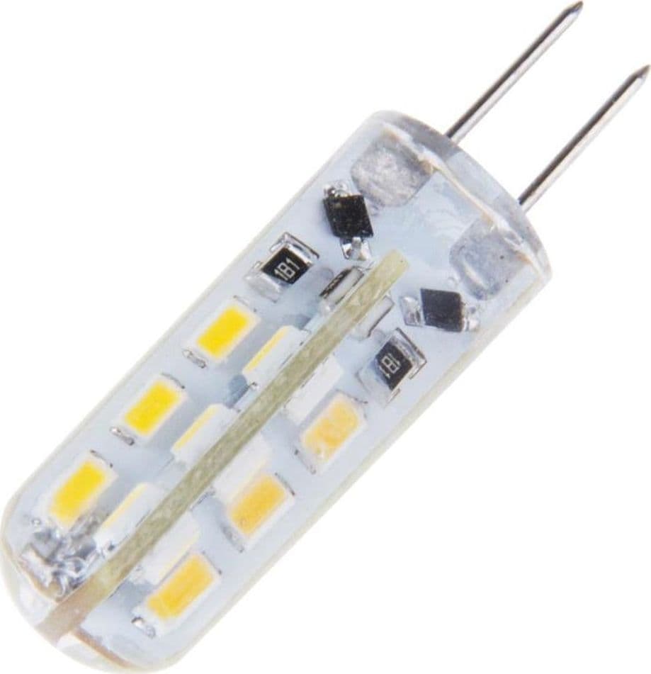 3 LAMPADINE FARETTI 2W 24 LED G4 ATTACCO A SPILLO LUCE BIANCA FREDDA CALDA 12V - 2