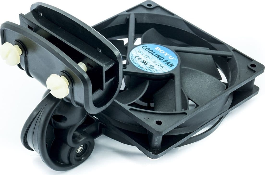 VENTOLA RAFFREDDAMENTO PER ACQUA ACQUARIO DOLCE MARINO FS-120A 4W 360° MORSETTO - 3