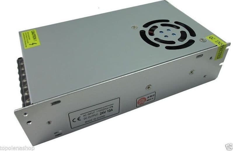 ALIMENTATORE STABILIZZATORE TRASFORMATORE STABILIZZATO 24V 10A CON VENTOLA - 2