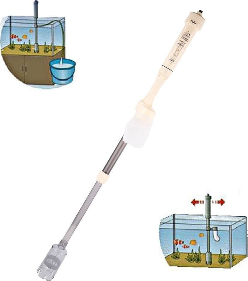 ASPIRARIFIUTI SPORCIZIA MANUTENZIONE PULIZIA FONDO SVUOTA ACQUARIO ELETTRICO - 8