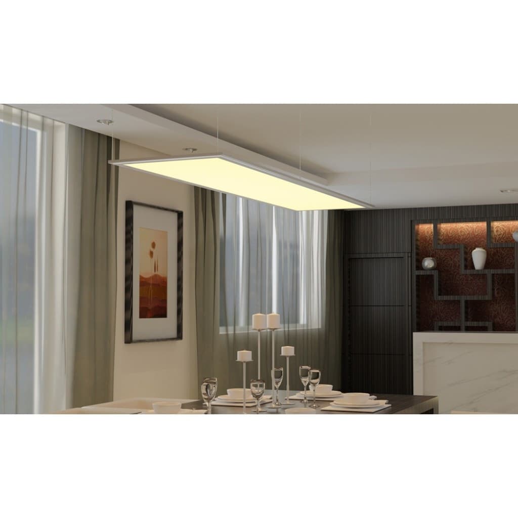 Pannello Led 120x30 40W Rettangolare Plafoniera Led 120x30cm Luce Bianca E Calda - 2