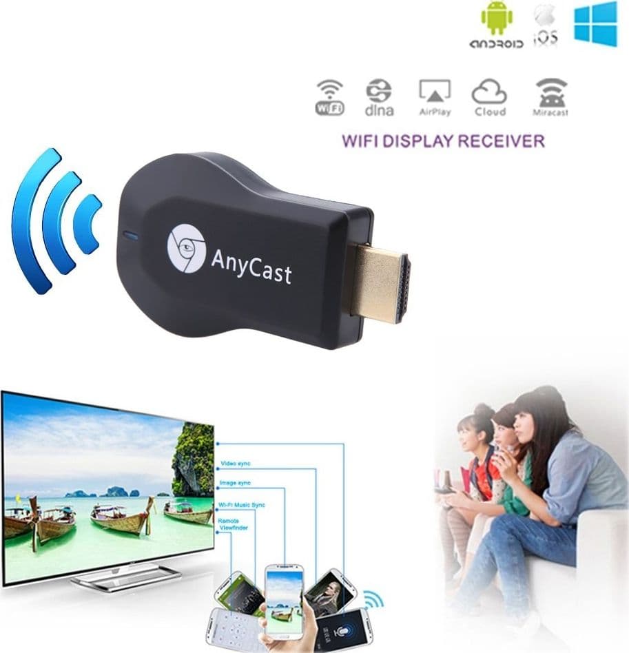 CHIAVETTA DONGLE ANYCAST WIFI HDMI MIRACAST AIRPLAY DLNA TV ANDROID MIRRORING - 2