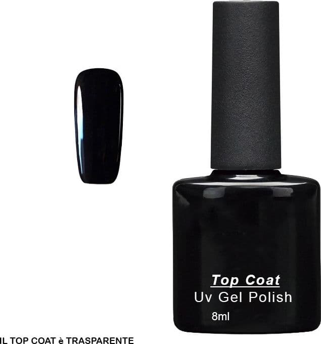 SMALTO SEMIPERMANENTE 8ML TRASPARENTE EFFETTO LUCIDO DURATA UV GEL NAIL ART