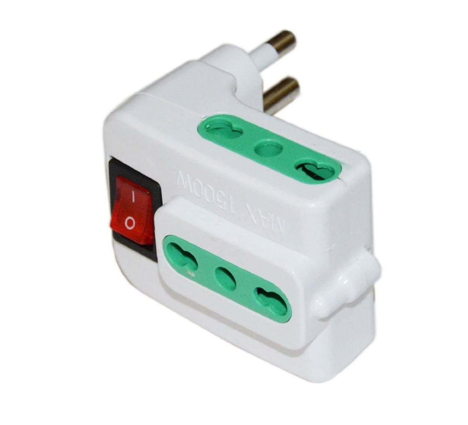 MULTIPRESA ADATTATORE ELETTRICO TRIPLA SPINA 16A E 3 PRESE 16A CON INTERRUTTORE - 2