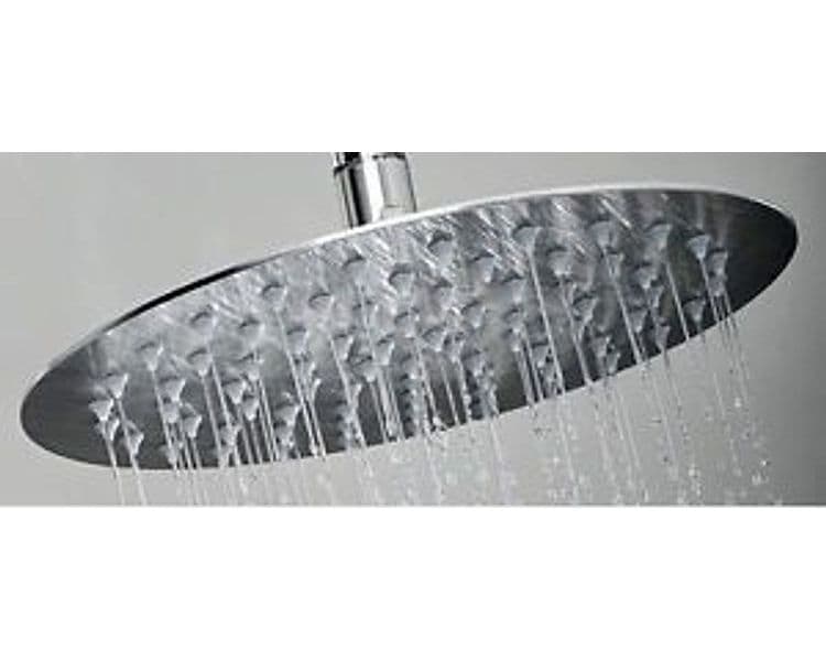 SOFFIONE DOCCIA ROTONDO TONDO 20 cm BAGNO EFFETTO PIOGGIA SOTTILE CROMATO SHOWER - 3