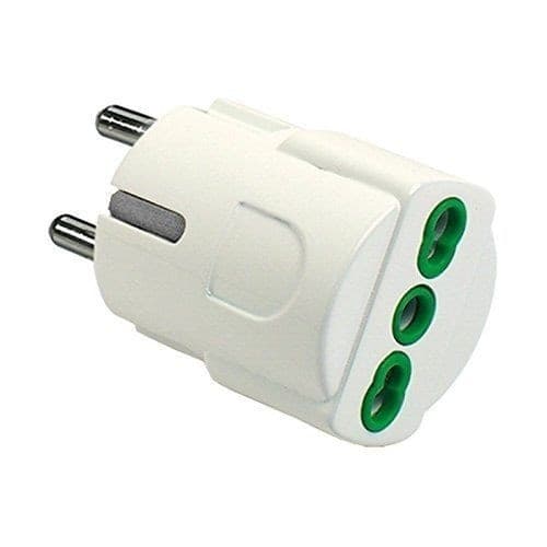 ADATTATORE CON SPINA TEDESCA SCHUKO E PRESA BIPASSO 10-16A RIDUZIONE BOSCH - 3