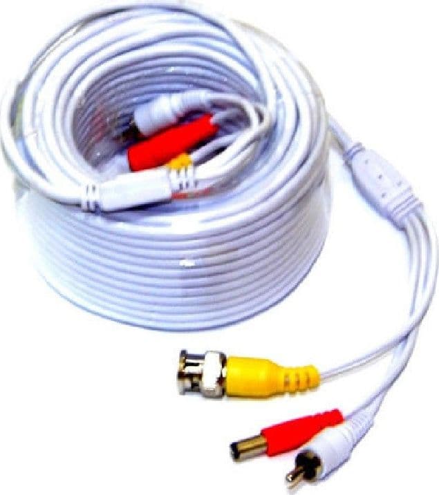 CAVO PROLUNGA AUDIO VIDEO RCA BNC DA 50MT PER DVR TELECAMERE CON ALIMENTAZIONE - 3