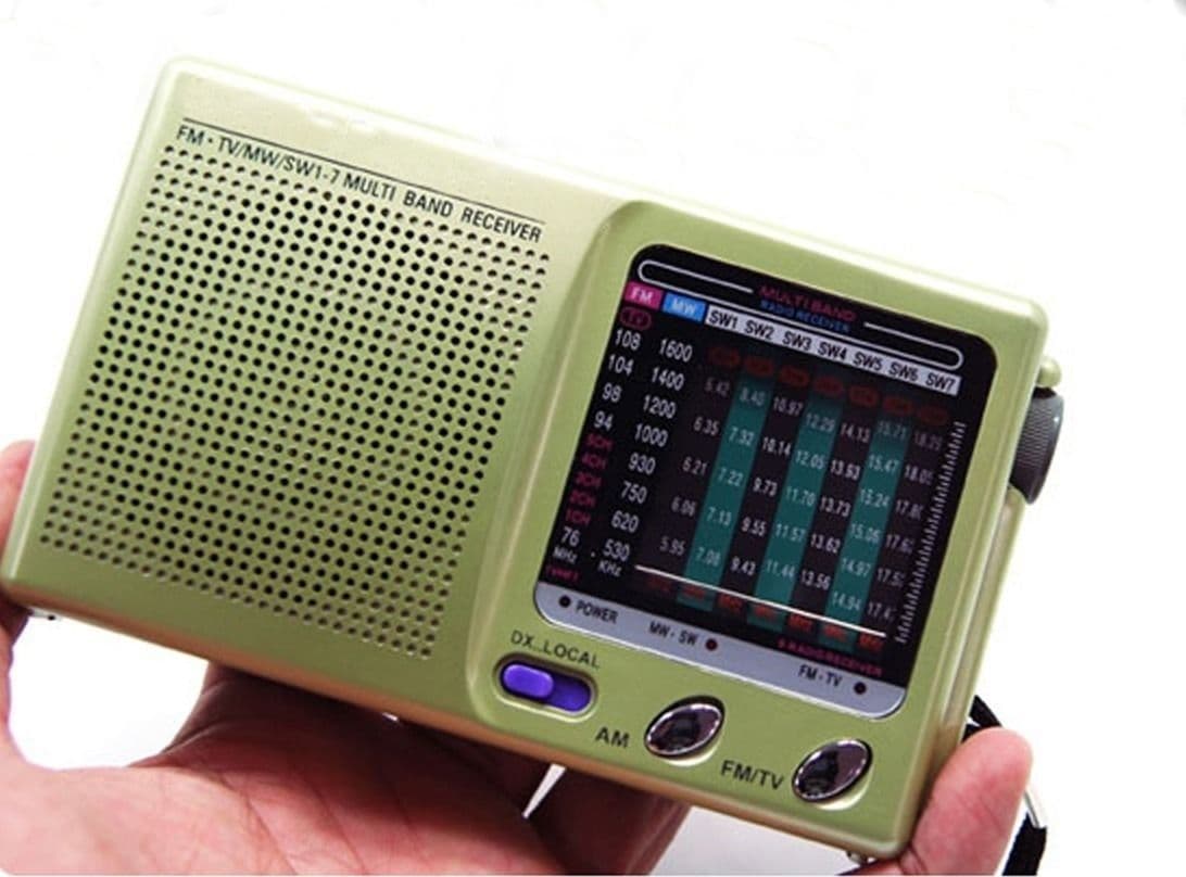 radio portatile 9 banda fm/mw/sw pratica ricevitore + ingresso alimentazione