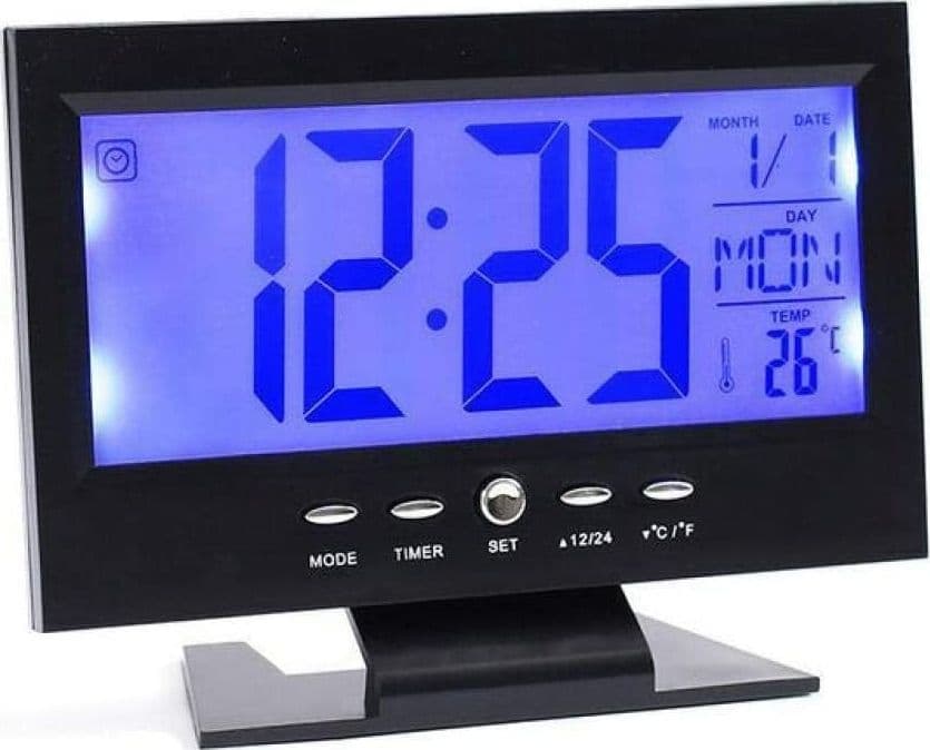 Sveglia Orologio da Tavolo Ampio display lcd Retro illuminato a Led - 8