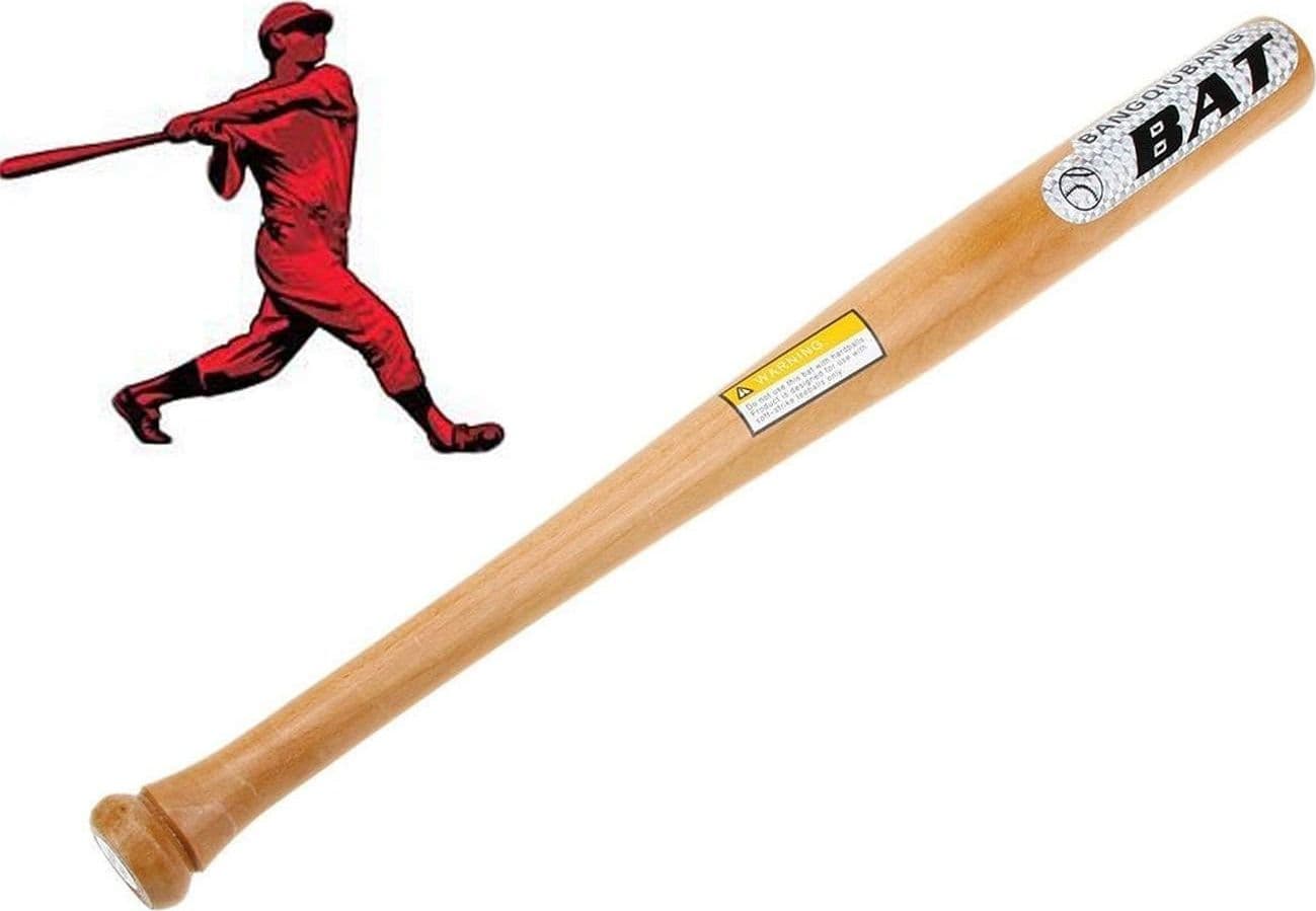 MAZZA DA BASEBALL IN LEGNO LEGGERA E RESISTENTE 72CM SOFTBALL SPORT E AUTODIFESA - 2