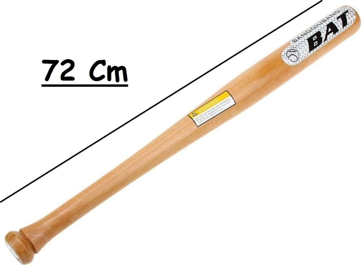 MAZZA DA BASEBALL IN LEGNO LEGGERA E RESISTENTE 72CM SOFTBALL SPORT E AUTODIFESA - 3
