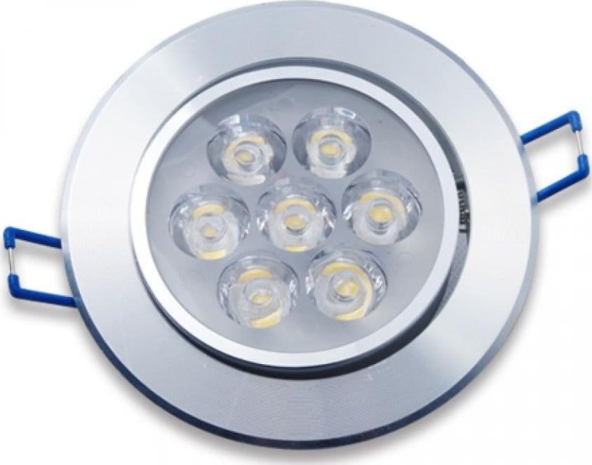 FARETTO FARO A LED 3W 5W 7W 9W 12W 15W 18W A INCASSO CON MOLLA LUCE CALDA FREDDA – Bianco Freddo, 7 Watt – TrAdE Shop