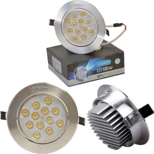FARETTO FARO A LED DA 1W FINO A 24W A INCASSO CON MOLLA LUCE CALDA FREDDA WISDOM - 7