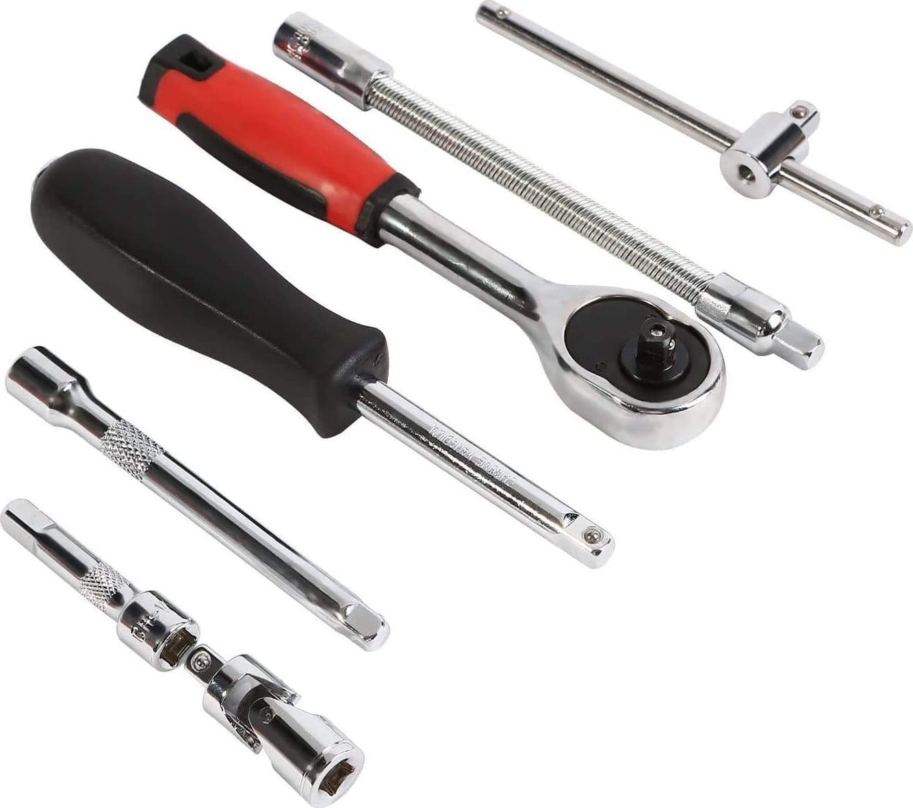 SET KIT 46 PEZZI CHIAVI A BUSSOLA CON CRICCHETTO 1/4" CACCIAVITE ESAGONALE TUBO - 3