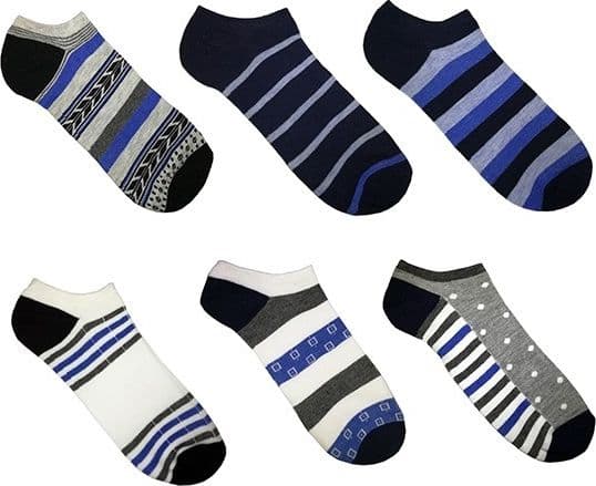 12 PAIA DI CALZINI UOMO CAVIGLIA IN COTONE VARI COLORI E FANTASIE MD-3207 - 2