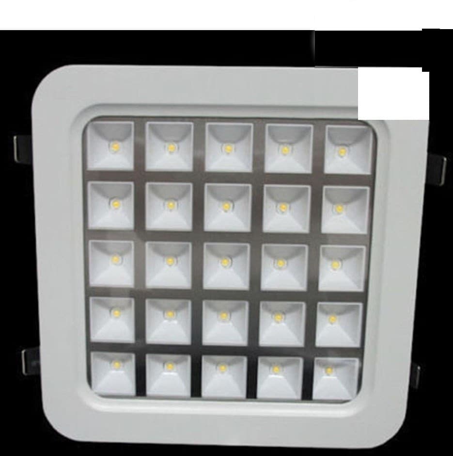 FARO FARETTO LED INCASSO A MOLLA 4W 9W 16W 25W QUADRATO CON CELLE A GRIGLIA - 8
