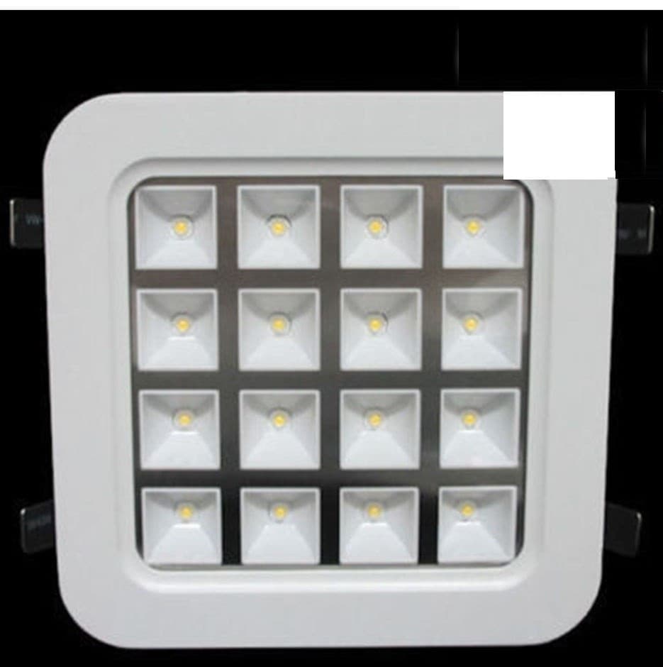 FARO FARETTO LED INCASSO A MOLLA 4W 9W 16W 25W QUADRATO CON CELLE A GRIGLIA - 7
