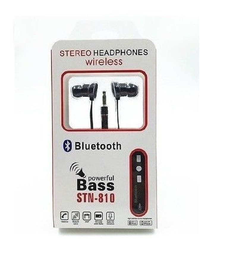 Auricolare Bluetooth cuffia auricolare senza fili bassi potenti STN-810 VIVAVOCE - 6