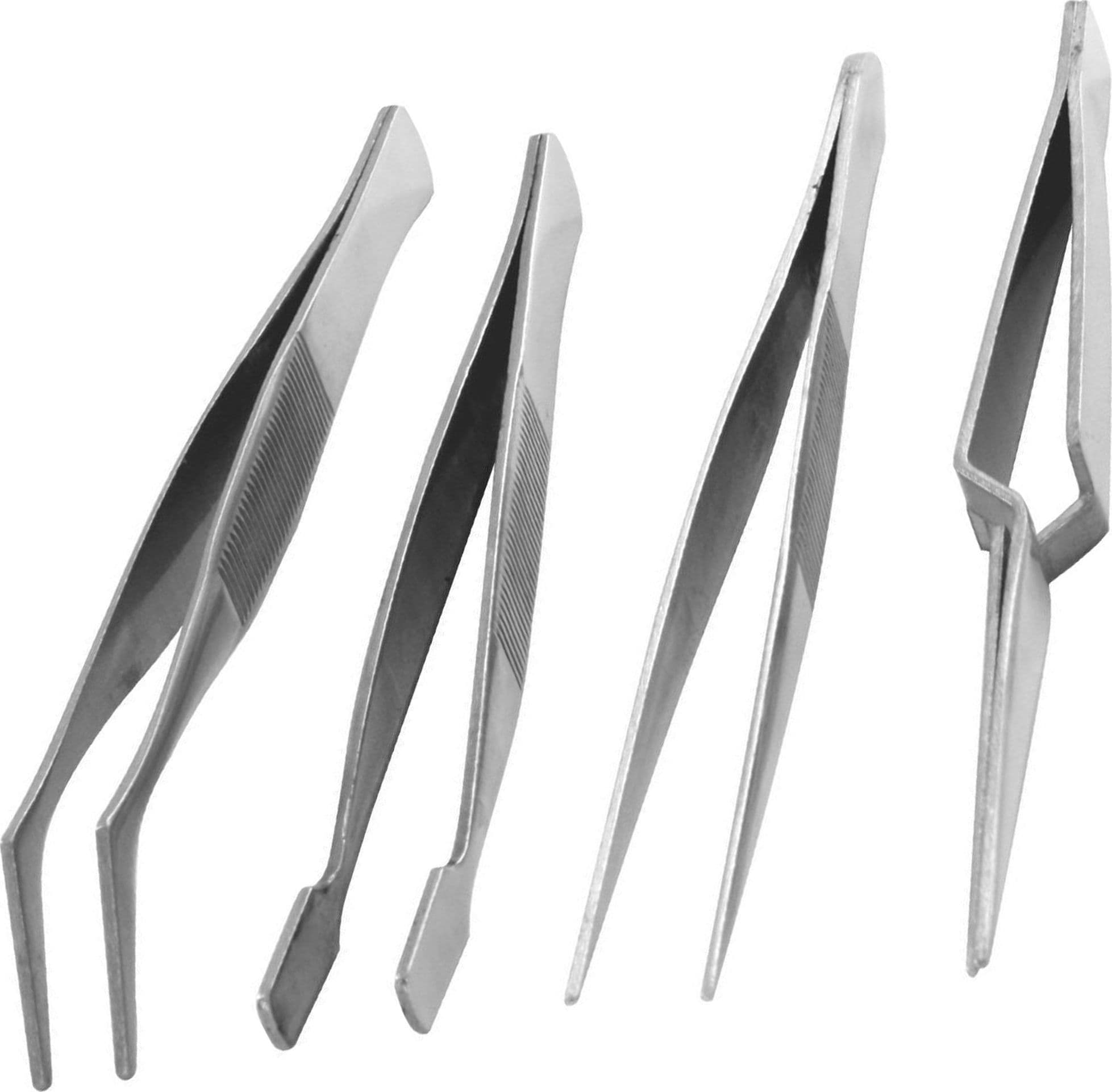 SET 4 PINZETTE LEVA TOGLI LISCHE LISCA IN ACCIAIO INOX PESCE CUCINA CAKE