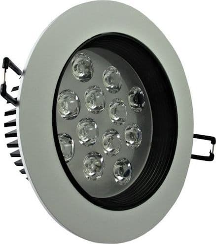 FARETTO LED INCASSO A MOLLA CON ALETTE 3 5 7 9 12 15 18 W CORNICE TELAIO BIANCO - 6