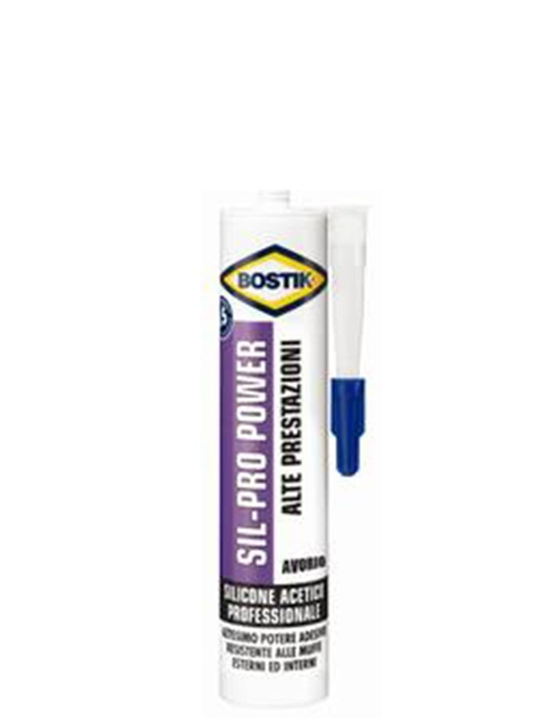 SILICONE ACETICO UNIVERSALE COLORE AVORIO CARTUCCIA DA 300ML MULTIUSO PROF