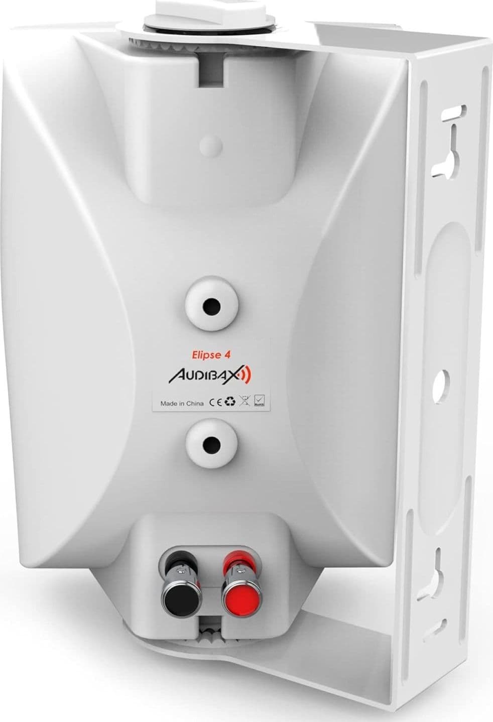 CASSA ACUSTICA SPEAKER CON SUPPORTO STAFFA A PARETE POTENZA 30W COLORE BIANCO - 4