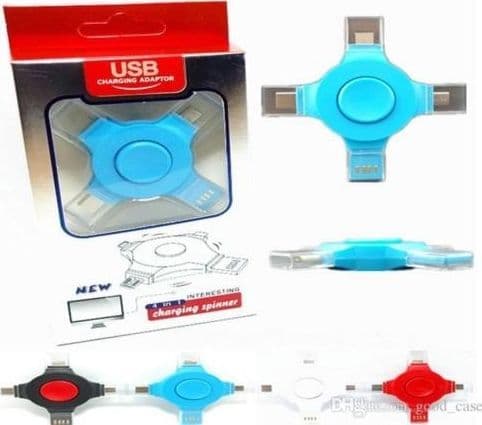 CARICATORE PER CELLULARI SMARTPHONE 4 IN 1 MULTIFUNZIONE UNIVERSALE RICARICA USB - 6