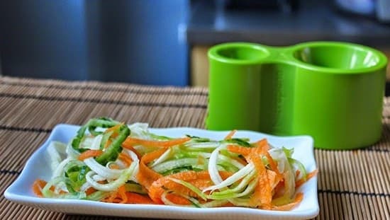 AFFETTA VERDURE SPIRALE PER CUCINA TAGLIA SPIRAL CUTTER CAROTE JULIENNE PATATE - 6