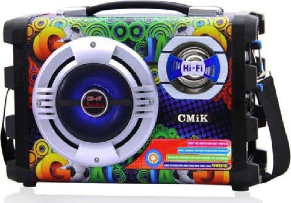 CASSA RICARICABILE AMPLIFICATA KARAOKE MP3 USB MICRO SD CON MICROFONO LINE IN