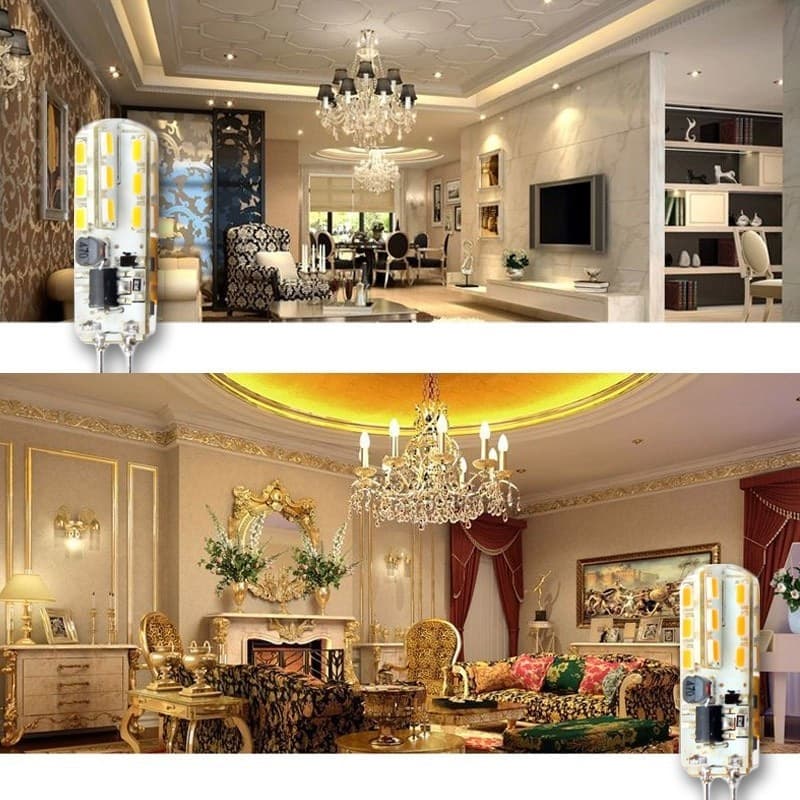 G4 24LED 3014 SMD 1.5W Lampada luce bianco caldo AC/DC 12V Luce FREDDA CALDA - 2