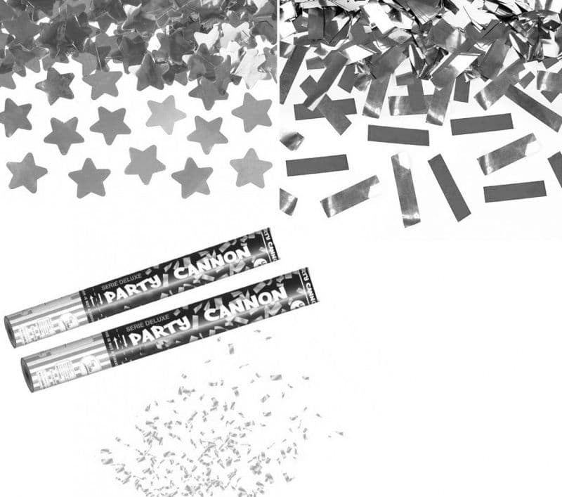 SPARACORIANDOLI ARGENTO GLITTER 40CM FESTA PARTY PROMESSA MATRIMONIO NOZZE - 2