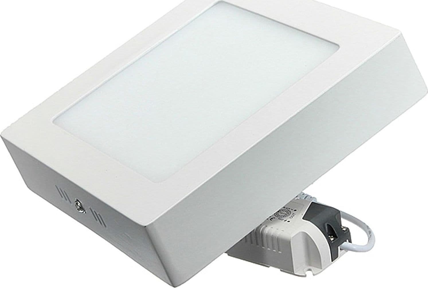 Plafoniera Faretto Pannello Soffitto Led Luce Freddo 12W Quadrato Tondo - 7