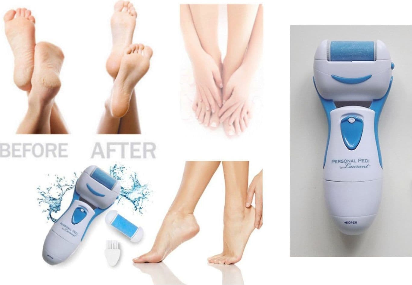 ROLL ELETTRICO PERSONAL PEDI PEDICURE PIEDI RIMUOVE CALLI DURONI PROFESSIONALE - 5