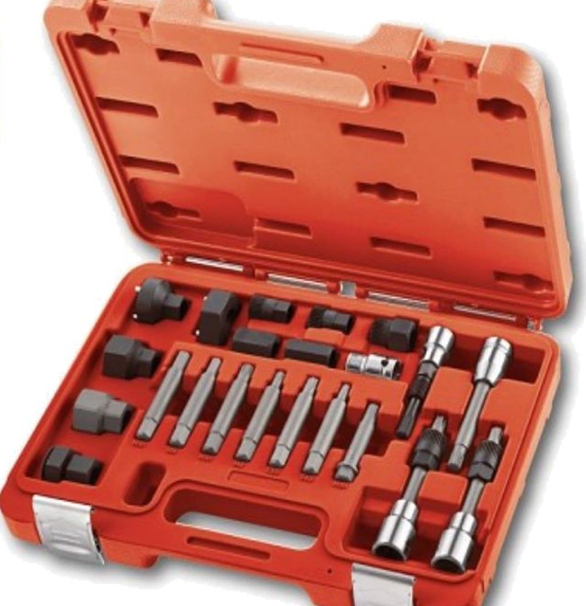 KIT DI CHIAVI PER SMONTAGGIO PULEGGIA E ALTERNATORE MOTORE AUTO 24 PEZZI