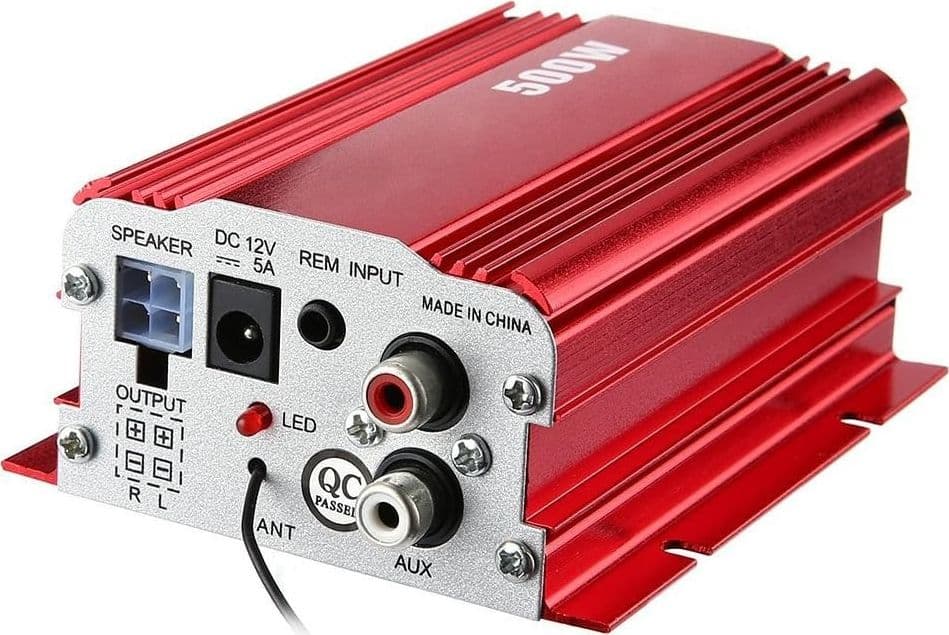 MINI AMPLIFICATORE STEREO A 2 CANALI PER AUTO MOTO DA 500W USB MP3 KINTER MA-150 - 4