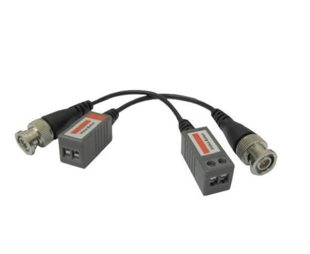 ADATTATORE VIDEO BALUN TRASMETTITORI UTP CAT-5 BNC 350 METRI TELECAMERA MORSETTI - 2