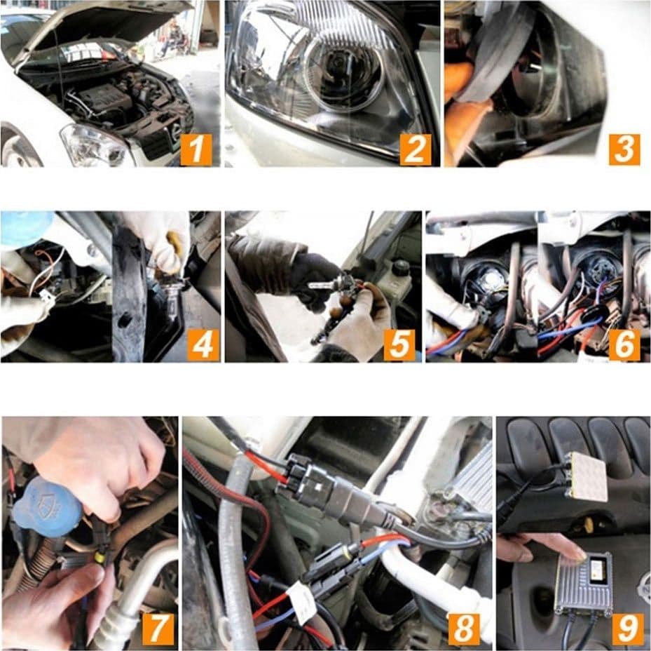 COPPIA LAMPADE XENON XENO HID RICAMBIO KIT H1 6000K PER AUTO CAMPER - 6
