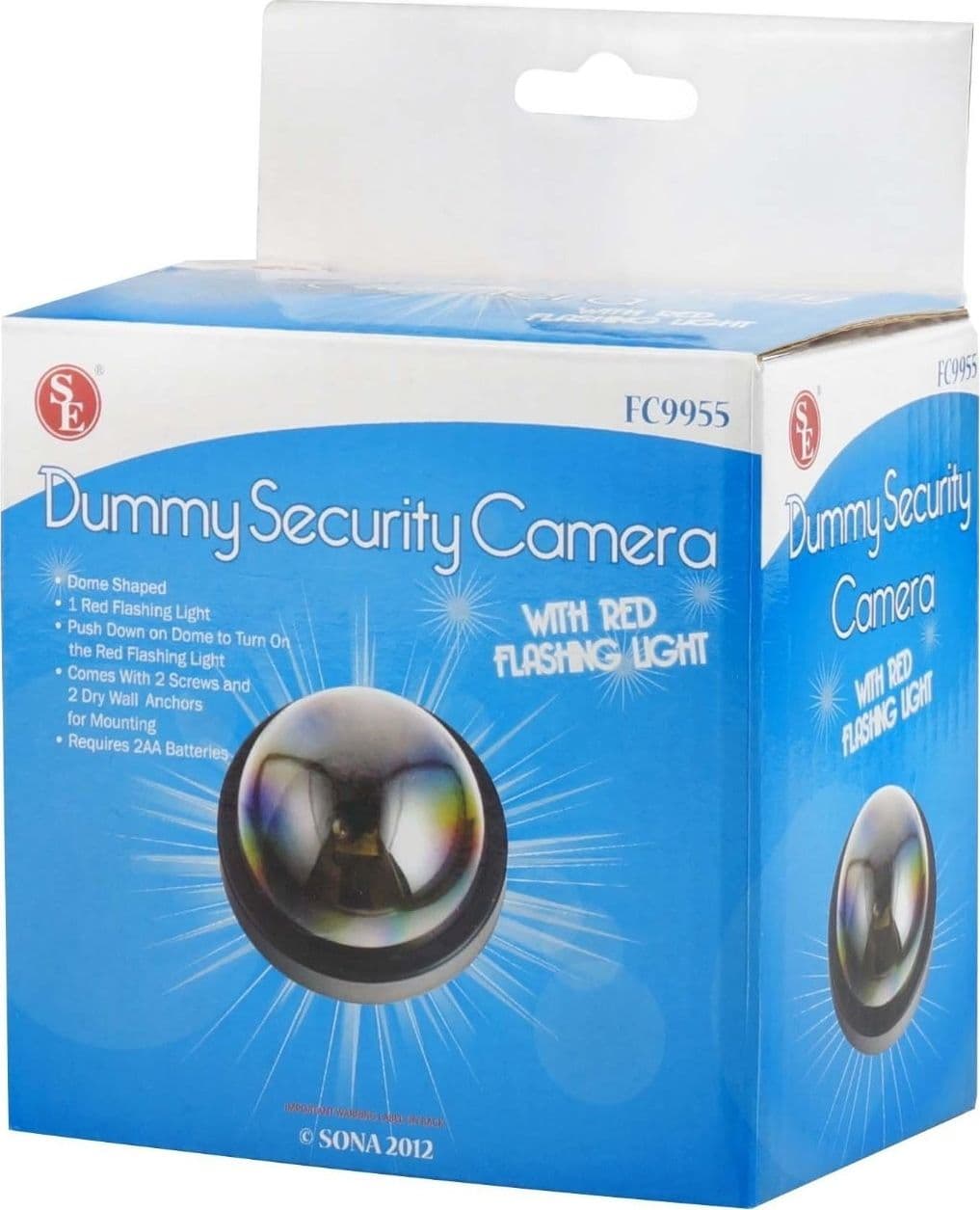 TELECAMERA FINTA CON LED LAMPEGGIANTE DOME CAMERA VIDEOSORVEGLIANZA SOFFITTO - 5