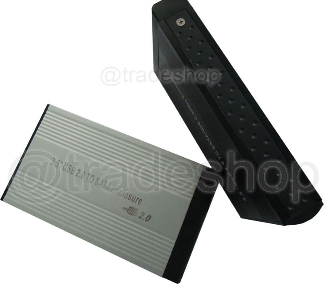 BOX ESTERNO CASE SUPPORTO ADATTATORE PER HHD HARD DISK DA 3,5" SATA USB 2.0 - 2