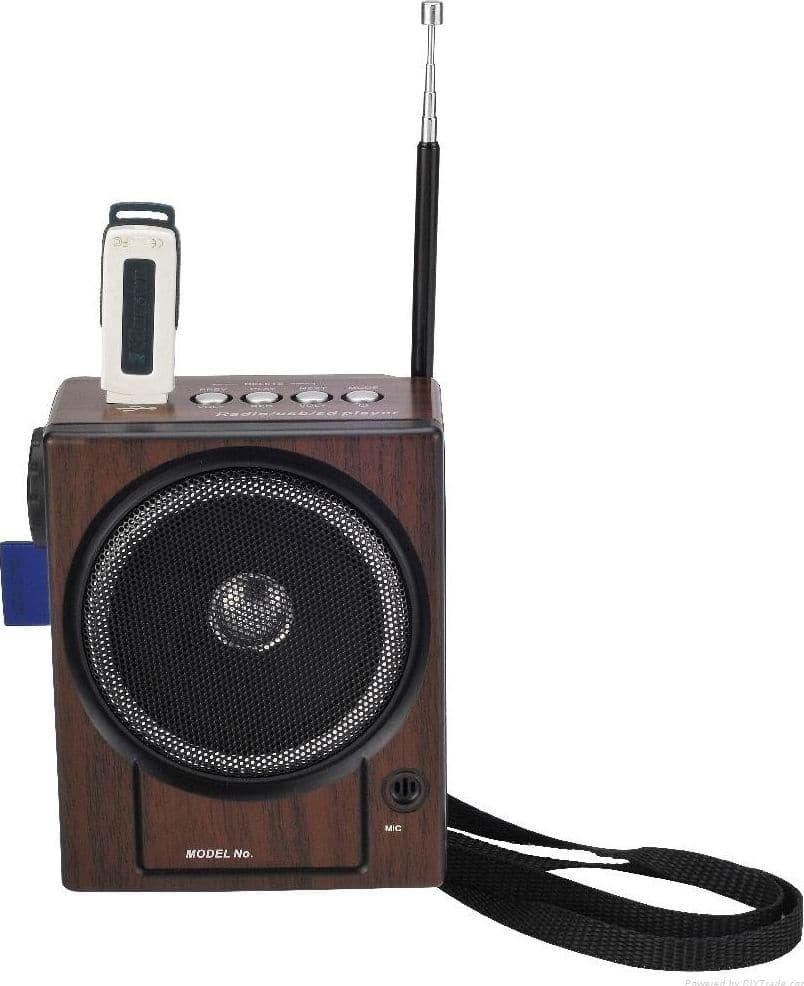 RADIO FM KARAOKE USB CASSA SPEAKER MP3 SD RICARICABILE CON TORCIA E MICROFONO - 3