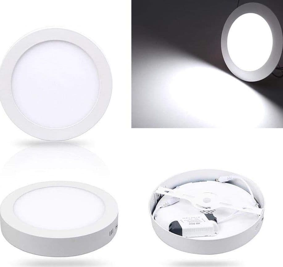 PLAFONIERA LED TONDA O QUADRATA DA SUPERFICIE PANNELLO DA 25W CALDO FREDDO NATUR - 7