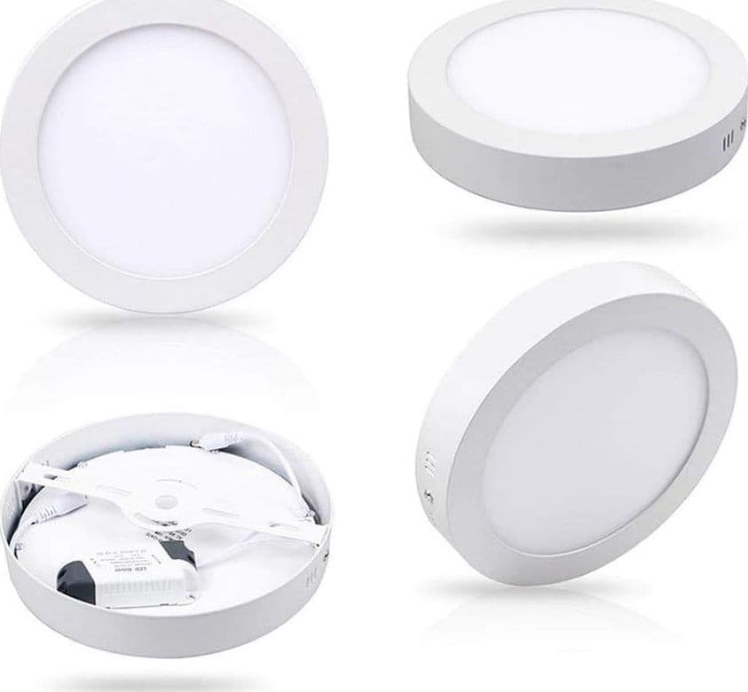 PLAFONIERA LED TONDA O QUADRATA DA SUPERFICIE PANNELLO DA 25W CALDO FREDDO NATUR - 8