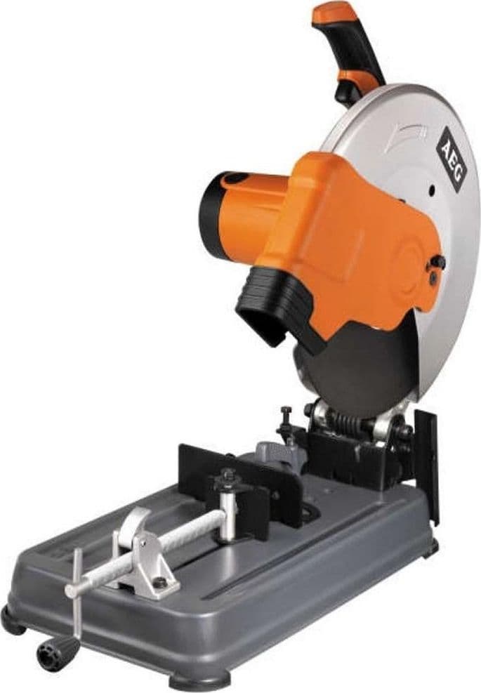 TRONCATRICE PER FERRO METALLO 2300W DIAM 355MM AEG SMT 355 CON MORSA A SERRAGGIO - 2