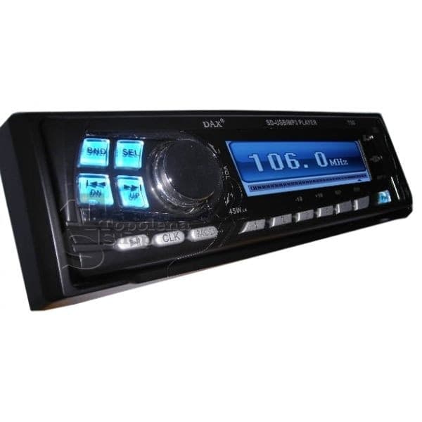 STEREO AUTORADIO AUTO CAMPER RADIO FM MP3 PORTA USB SLOT SD LCD DAX730 MP3 45W - 4