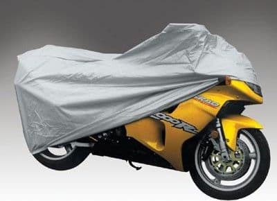 TELO COVER COPRI MOTO SCOOTER BICICLETTA POLIETILENE ARGENTO TAGLIA S 100 X 200 - 3