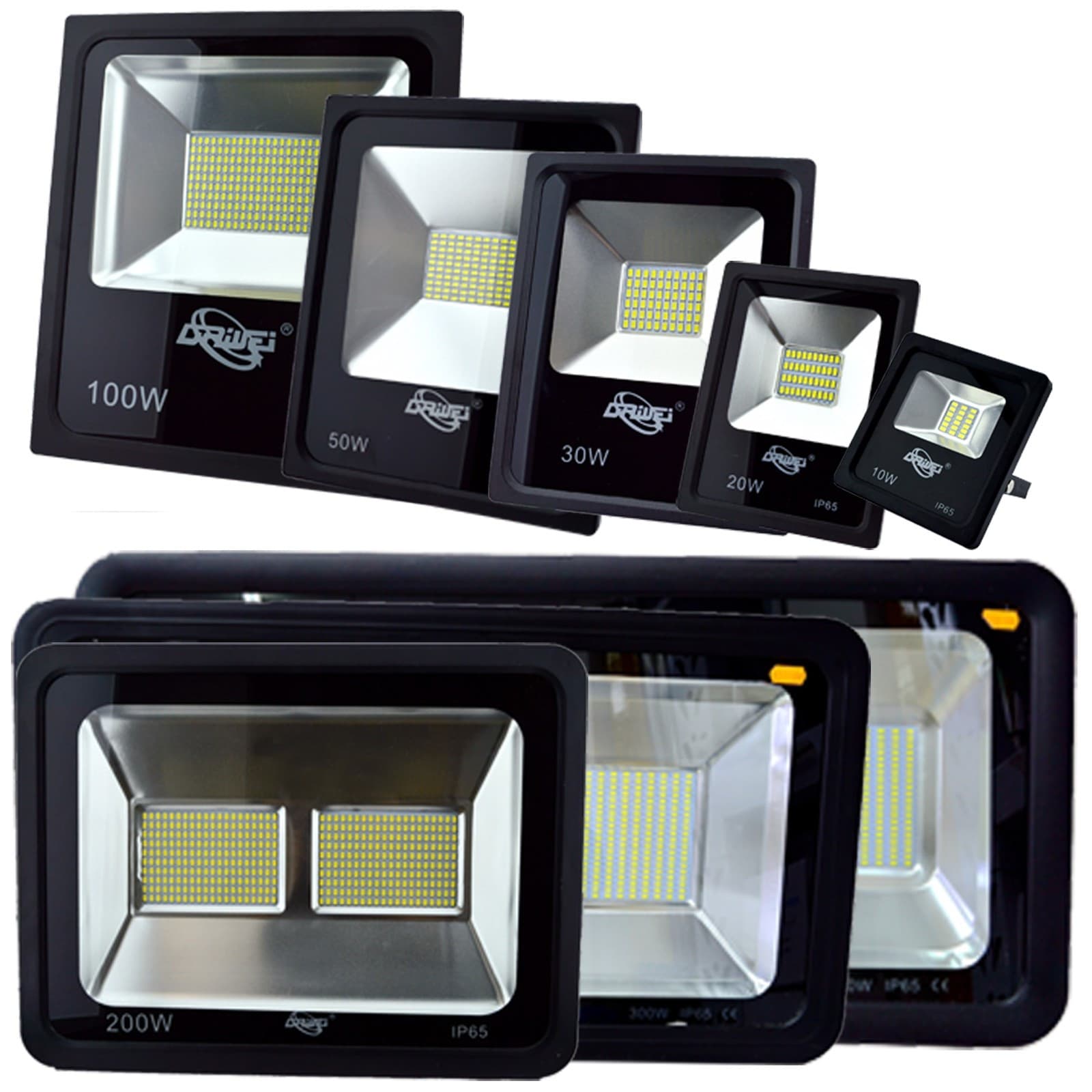 FARO LED FARETTO SUPER LUMINOSO LUCE BIANCA IMPERMEABILE PER ESTERNO SLIM IP66 - 2
