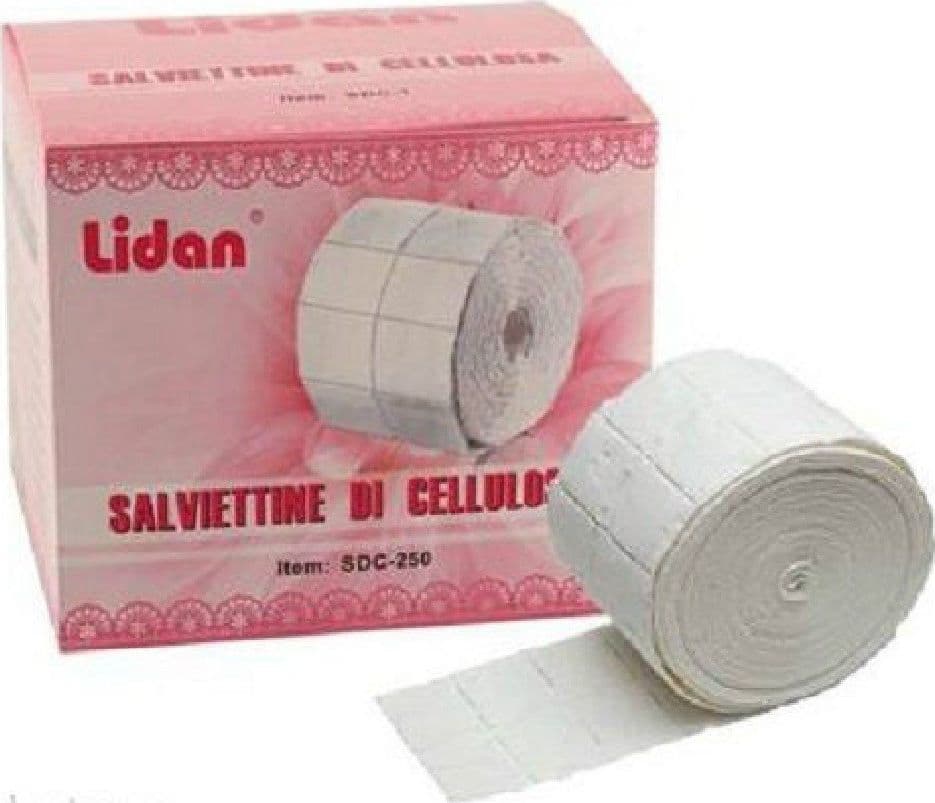 ROTOLO DI CELLULOSA SALVIETTINE PADS PAD RICOSTRUZIONE UNGHIE 250PZ SDC-250