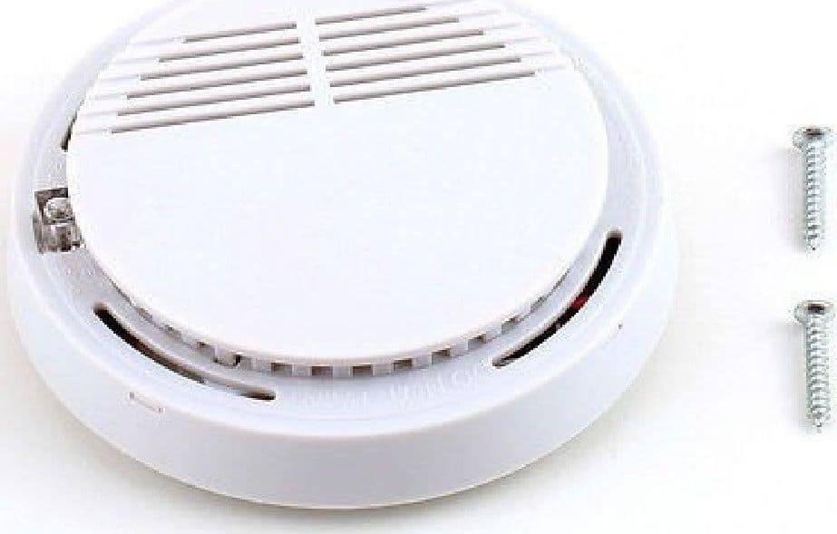 ALLARME RILEVATORE FUMO A SENSORE ANTINCENDIO SMOKE 9V SOFFITTO PER CASA HOTEL