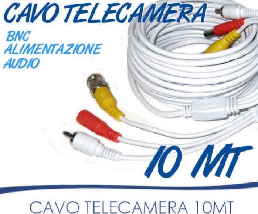 CAVO PROLUNGA TELECAMERA RCA BNC AUDIO VIDEO ALIMENTAZIONE 10 20 30 50 METRI - 5